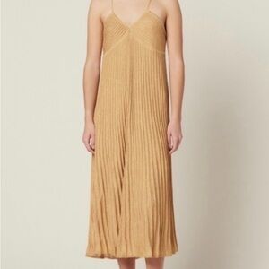 Sandro gold halter dress